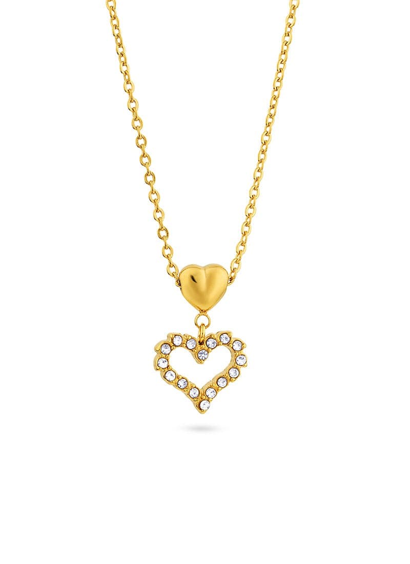 Golden Halo Heart Necklace