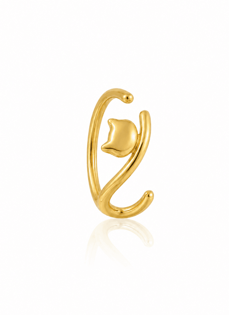 Golden Kitty Ring