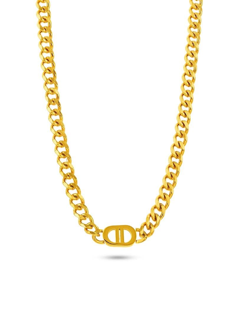 Cuban Plate Necklace