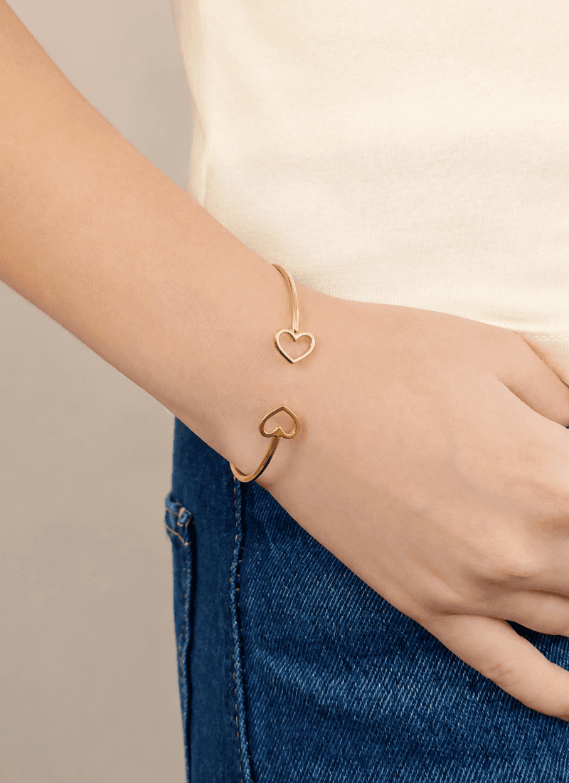 Golden Heart Cuff